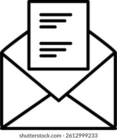 Email Line Vector Icon Design