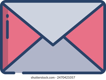 Email linear color vector illustration