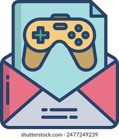Email linear color vector illustration