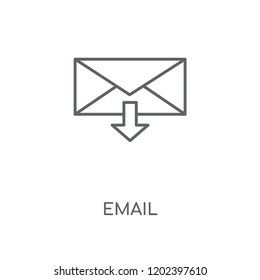 Email linear icon. Email concept stroke symbol design. Thin graphic elements vector illustration, outline pattern on a white background, eps 10.
