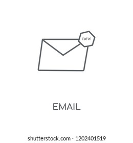 Email linear icon. Email concept stroke symbol design. Thin graphic elements vector illustration, outline pattern on a white background, eps 10.