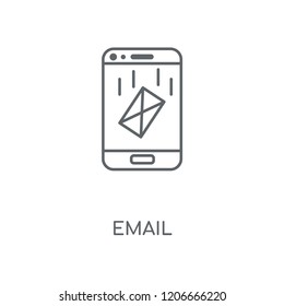 Email linear icon. Email concept stroke symbol design. Thin graphic elements vector illustration, outline pattern on a white background, eps 10.