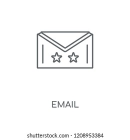 Email linear icon. Email concept stroke symbol design. Thin graphic elements vector illustration, outline pattern on a white background, eps 10.
