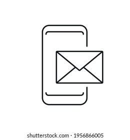 Email linear icon. Contact us. Support service. Thin line customizable illustration. Contour symbol. Vector isolated outline drawing. Editable stroke