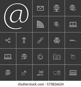 Email. Linear internet icons set. Universal internet icon to use in web and mobile UI. Internet icons sign.