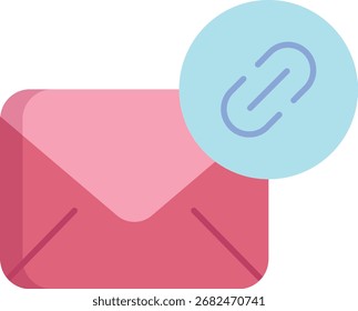Email Enlace Icono plano Diseño