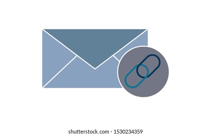 Email Link icon vector, illustration logo template in trendy style. Can be used for many purposes.