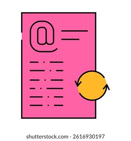 email list cleaning line icon vector. email list cleaning sign. isolated symbol illustration