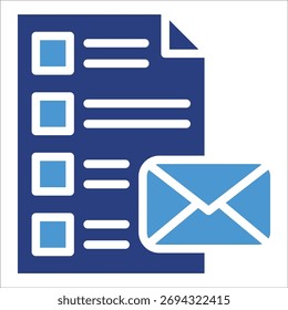 Elemento de icono de lista de correo electrónico para diseño