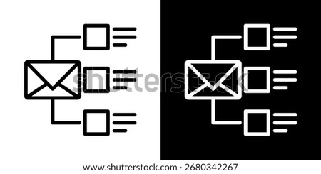 Email List icon of a flat style vector