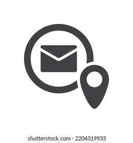 Email Location Icon Sign Symbol 
