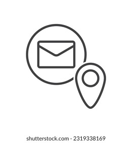 Email Location Icon Sign Symbol