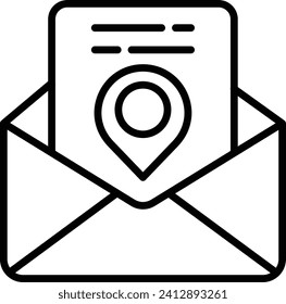 email location Outline vector illustration icon
