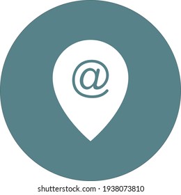 Email location pin icon vector image. Can also be used for Maps and Location. Suitable for use on web apps, mobile apps and print media.