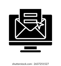 Email Login glyph, mini illustration icon. use for modern concept, print, UI, UX kit, web and app development. Vector related to account management, ecommerce, banking and finance.