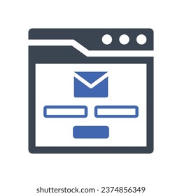 Email login interface icon, Vector Graphics