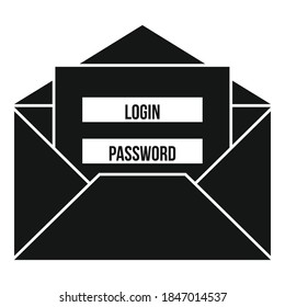 Email login password icon. Simple illustration of email login password vector icon for web design isolated on white background