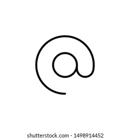 Email logo outline vector icon