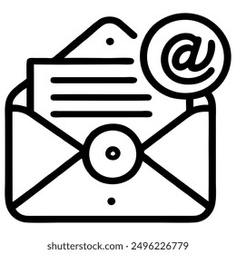 Email Logo Vector Line art