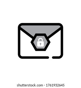 email logos and padlock vector minimalist creative