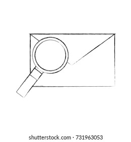 email and magnifier envelope message find