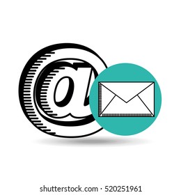 email mail concept chat message icon vector illustration eps 10