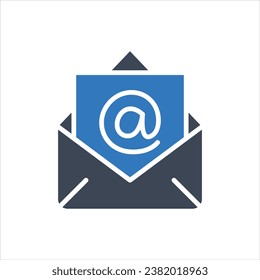 Icono de vector de contacto de correo electrónico