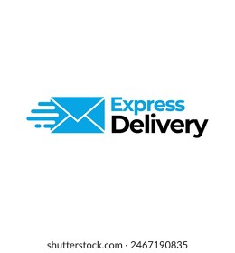 Email Mail Envelope Express Delivery Quick Vector Logo Design