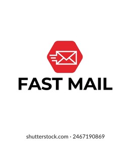 Correo electrónico Correo electrónico Sobre Express Delivery Vector rápido Diseño de logotipo