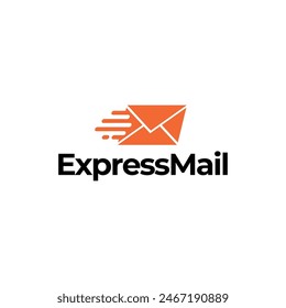 Email Mail Envelope Express Delivery Quick Vector Logo Design