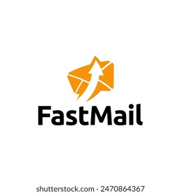 Email Mail Envelope Express Delivery Quick Vector Logo Design