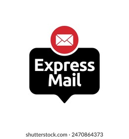 Correo electrónico Correo electrónico Sobre Express Delivery Vector rápido Diseño de logotipo