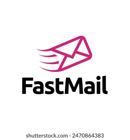 Email Mail Envelope Express Delivery Quick Vector Logo Design