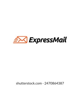 Email Mail Envelope Express Delivery Quick Vector Logo Design