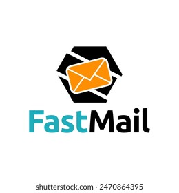Correo electrónico Correo electrónico Sobre Express Delivery Vector rápido Diseño de logotipo
