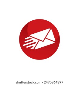 Email Mail Envelope Express Delivery Quick Vector Logo Design