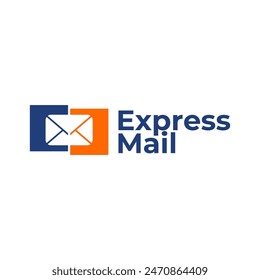 Correo electrónico Correo electrónico Sobre Express Delivery Vector rápido Diseño de logotipo