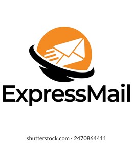 Correo electrónico Correo electrónico Sobre Express Delivery Vector rápido Diseño de logotipo