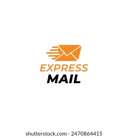 Correo electrónico Correo electrónico Sobre Express Delivery Vector rápido Diseño de logotipo