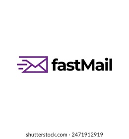 Email Mail Envelope Express Delivery Quick Vector Logo Design