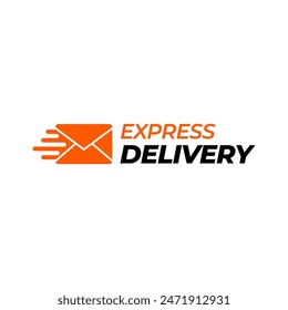 Correo electrónico Correo electrónico Sobre Express Delivery Vector rápido Diseño de logotipo