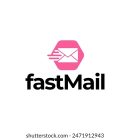 Email Mail Envelope Express Delivery Quick Vector Logo Design