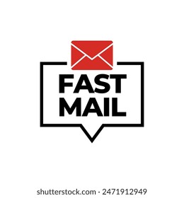 Correo electrónico Correo electrónico Sobre Express Delivery Vector rápido Diseño de logotipo