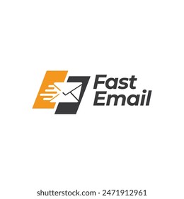 Correo electrónico Correo electrónico Sobre Express Delivery Vector rápido Diseño de logotipo