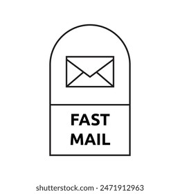 Email Mail Envelope Express Delivery Quick Vector Logo Design