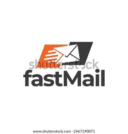 Email Mail Envelope Express Delivery Quick Vector Logo Design