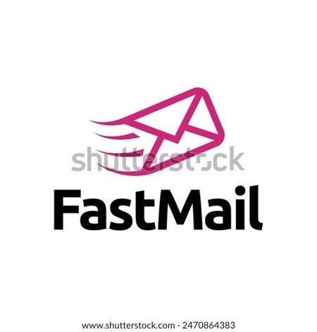 Email Mail Envelope Express Delivery Quick Vector Logo Design