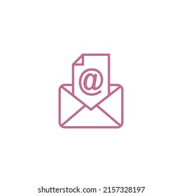 Email, mail envelope icon logo illustration template
