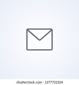 Email, mail, envelope, vector best gray line icon on white background, EPS 10