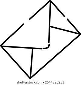 Icono de correo electrónico esbozo Línea de contacto del mensaje art.